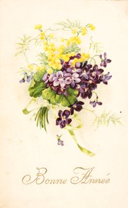 Eski kartpostal/Menekşe ve Mimoza by Unbekannt