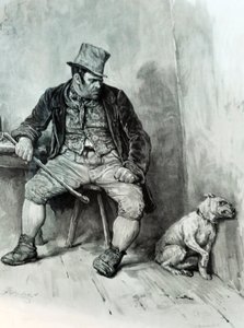 Oliver Twist, Charles Dickens tarafından - illüstrasyon by Unbekannter Künstler