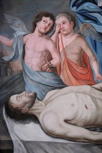 Our Lady of Assumption kilisesi. İsa boyama Cordon Fransa by Unbekannt
