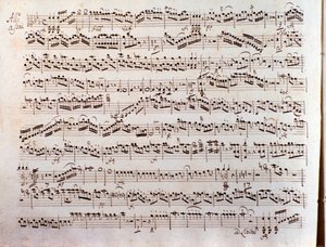 Pleyel'in bir Sinfonia konçertantının nota sayfası by Unbekannter Künstler