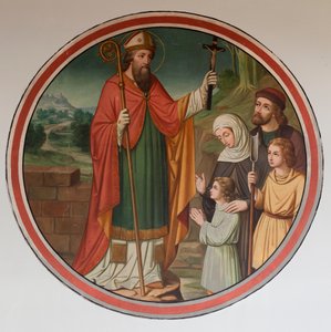 Bölge kilisesi (Sint-Denijs-Boekel, bölge kilisesi Sint-Denijs). Güney koridoru. Bir duvar resmi. by Unbekannter Künstler