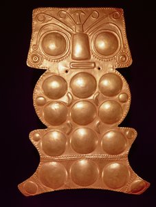 Pektoral Sinu nehrinde bulundu, Kolombiya öncesi (altın) by Unbekannt
