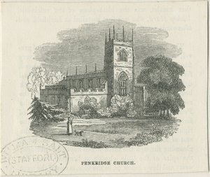 Penkridge Kilisesi: gravür ve [?19. yüzyıl] by Unbekannt