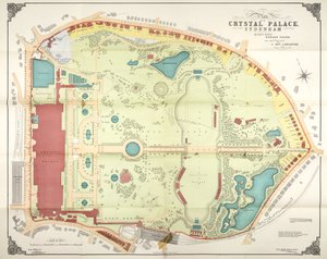 Crystal Palace ve zemin planı, Sydenham by Unbekannt
