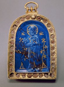 Taşınabilir Simge, muhtemelen ortaçağ (lapis lazuli) by Unbekannt