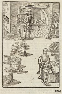 Gümüş Cevherinin Ateşle Arıtılması - Cevherlerin Tanımından Gravür ve Madenciliğin Temel Yöntemleri, Lazarus Ecker by Unbekannt