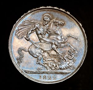 Nadir İngiliz Sikkesi, Kral George IV, Proof Gümüş Taç, İngiltere
