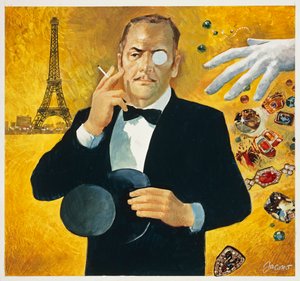 Arsene Lupin, beyefendi hırsız, Maurice Leblanc karakterinin temsili - Hazır İlüstrasyonlar