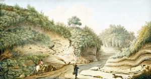 Pausilipo Mağarası'ndan Napoli Krallığı, Pianura'ya giden yol, c by Unbekannter Künstler