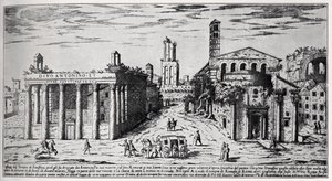 Roma Forumu 16. yüzyıl (gravür) by Unbekannter Künstler