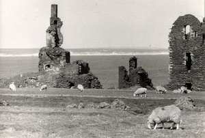 Bir kalenin kalıntıları, Wick, Highlands (s/b fotoğraf) by Unbekannt