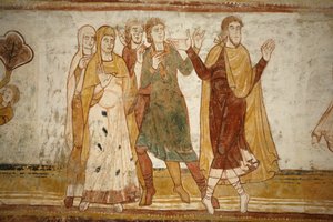 Saint-Savin manastır tablosu: Abraham ve Lot ayrıldı, Saint-Savin-sur-Gartempe, Fransa by Unbekannt
