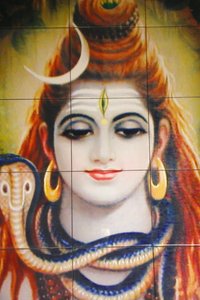 Shree Hindu tapınağı, Leicester. Şiva mozaiği. Birleşik Krallık by Unbekannt