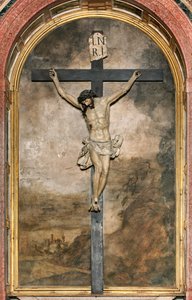Güney Transept, Altar of the Crucifix, Angelo Nani ve Carlo Natali 1641, Wooden Cocifix by Giacomo Bertesi 1687, Santa Maria Assunta Katedrali, Katedral, Cremona, Lombardiya, İtalya (fotoğraf) by Unbekannt