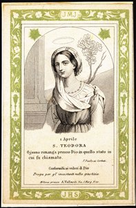 Aziz Theodora, 20. yüzyılın başlarında (gravür) by Unbekannter Künstler
