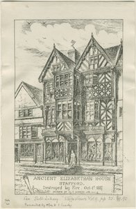 Stafford - Maid"s Head Inn: litografi ve [?19. yüzyılın ortaları] by Unbekannt