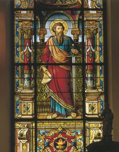 Bir azizin vitray penceresi, Stockholm, İsveç by William M. Timlin