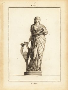 Clio heykeli, lir ile Yunan tarih ve lir çalma ilham perisi by Unbekannt