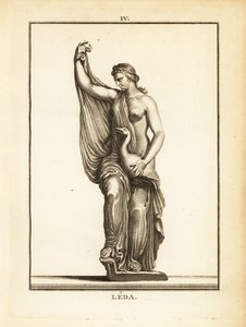 Leda heykeli, sonradan Sparta Kraliçesi olan Aetolian prensesi, Zeus tarafından bir kuğu şeklinde baştan çıkarıldı by Unbekannt