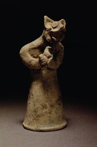 Aslan Başlı İblis Heykelciği, Mezopotamya, MÖ 5000-1000 (pişmiş toprak) by Unbekannt
