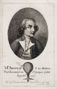 Stuart Amos Arnold, İngiliz havacı, c 1785 by Unbekannt