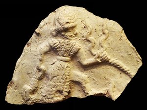 Fırtına Tanrısı Ishchali, Isun Larsa, Babil, Mezopotamya, MÖ 2000-1600 dolaylarını tasvir eden tablet by Unbekannt
