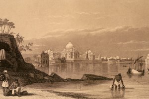 Tac Mahal, Agra, Uttar Pradesh, Hindistan (gravür) by Unbekannter Künstler