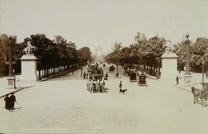 Champs Elysees, Paris (sepya fotoğrafı) by Unbekannt