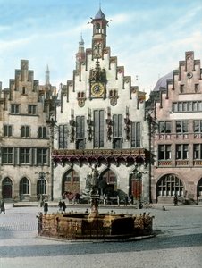 Frankfurt belediye binasının adı Römer'dir. by Unbekannter Künstler