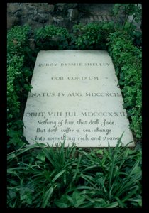 Percy Bysshe Shelley'nin Mezarı (1792-1822) (s/b fotoğraf) by Unbekannt