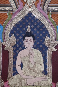Buda'nın Hayatı, Duvar freski, Wat Maniratanaram manastırı, Phnom Penh, 2022 (fotoğraf) by Unbekannter Künstler