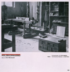 Bauhaus, Weimar'ın Atölyelerinden Ahşap Oymacı Atölyesi by Unbekannt