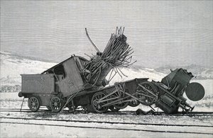 Büyük bir tren kazasının ardından. by Unbekannt