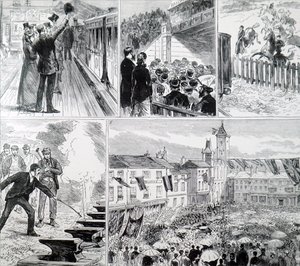 Newbury ve Didcot demiryolunun açılışı by Unbekannt