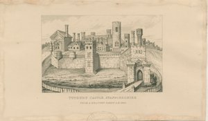 Tutbury Kalesi: çelik gravür, 1620 by Unbekannt