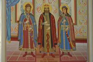 Ukrayna, Kiev, St Michael Ortodoks Manastırı (orig1108, reconst. 2001), dış fresk by Unbekannt