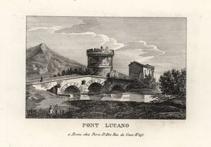 Tivoli yolunda Lucano Köprüsü ve Plautii, Pont Lucano veya Ponte Lucano Mozolesi