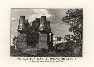 Appian Yolu üzerindeki Horatii ve Curiatii Mozolesi kalıntılarının görünümü, Roma by Unbekannt