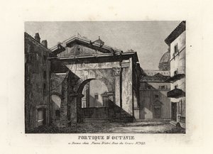 Octavianus Portico, Porticus Octaviae, Roma kalıntılarının görünümü by Unbekannt