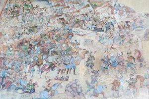 Qeysarieh portalındaki duvar resimleri, Nakş-ı Cihan İmam meydanı, İsfahan, İran (fresk) by Unbekannter Künstler