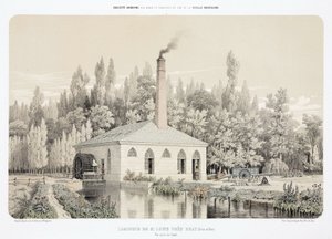 Su Gücü, 1900 Öncesi Çinko haddehanesi (Laminoir), Saint Louis, Bray, Fransa yakınlarında by Unbekannt