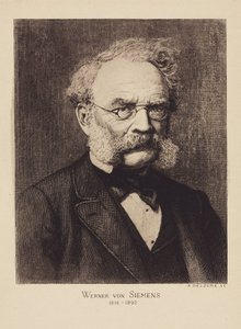 Werner von Siemens, Alman elektrik mühendisi ve mucit, c 1880 by Unbekannter Künstler