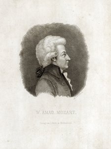 Wolfgang Amadeus Mozart gravürü. by Unbekannt