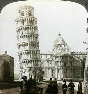 Pisa Katedrali ve Eğik Kule, İtalya. by Underwood and Underwood