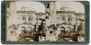 Kutsal Kabir Kilisesi, Kudüs, Filistin, 1897. by Underwood and Underwood