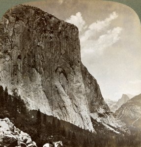 El Capitan ve Yarım Kubbe, Yosemite Vadisi, Kaliforniya, ABD, 1902 by Underwood and Underwood