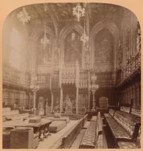 Lordlar Kamarası, Parlamento Evleri, Londra, İngiltere, 1900. by Underwood and Underwood