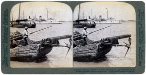 Rus savaş gemisi Bobre, New Chwang, Mançurya, Rus-Japon Savaşı, 1904. by Underwood and Underwood