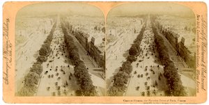 Champs Elysees, Paris, Fransa, 1894. by Underwood and Underwood