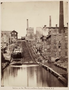 Morris ve Essex Kanalı, Newark, New Jersey, c. 1870. by Unidentified Photographer.